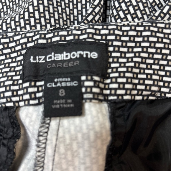 Liz Claiborne Men's Black and White Checkered Pants - Picture 3 of 8